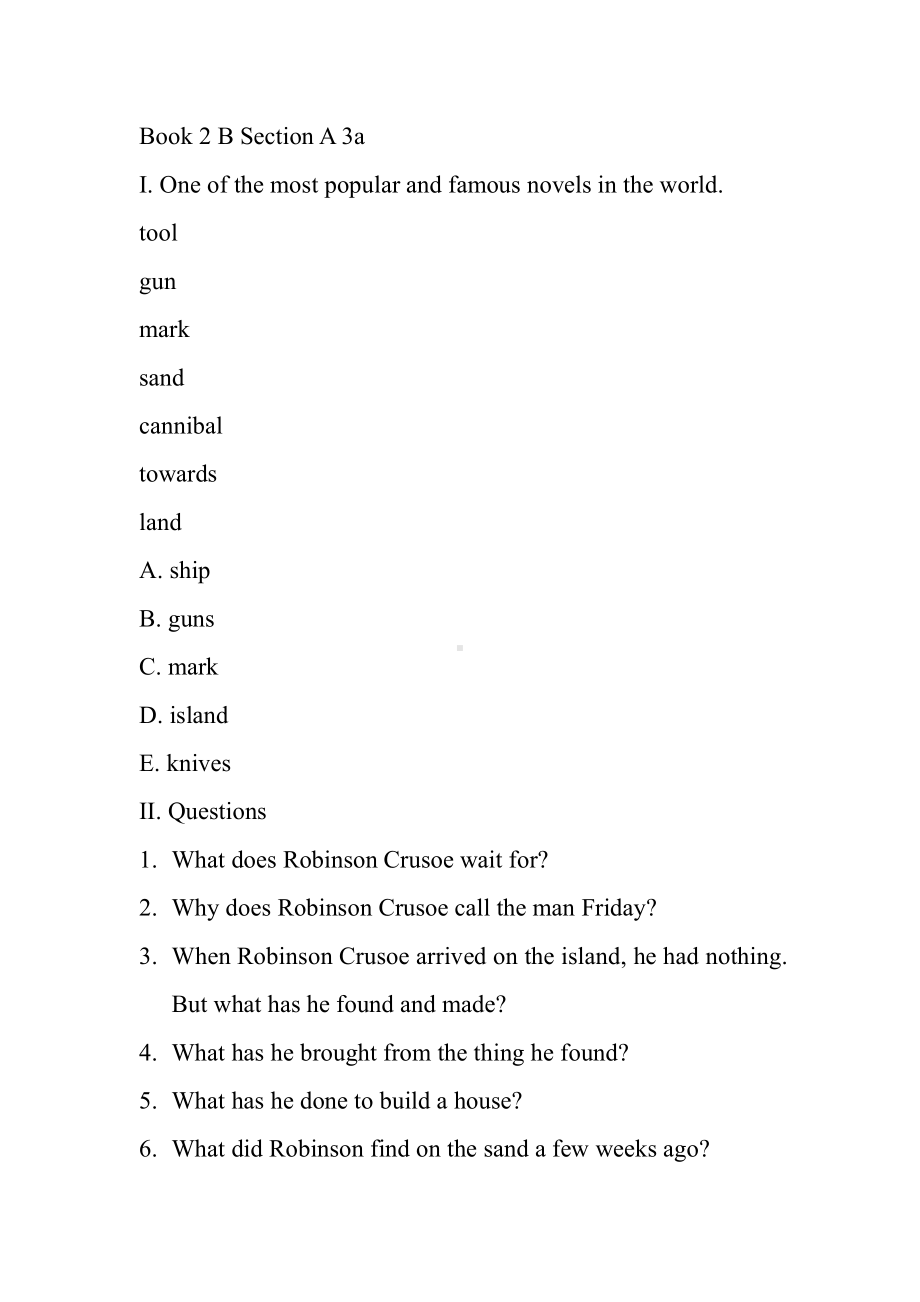 人教版八下-Unit 8 Have you read Treasure Island yet -Section A 3a—3c-教案、教学设计-省级优课-(配套课件编号：302b5).docx_第1页