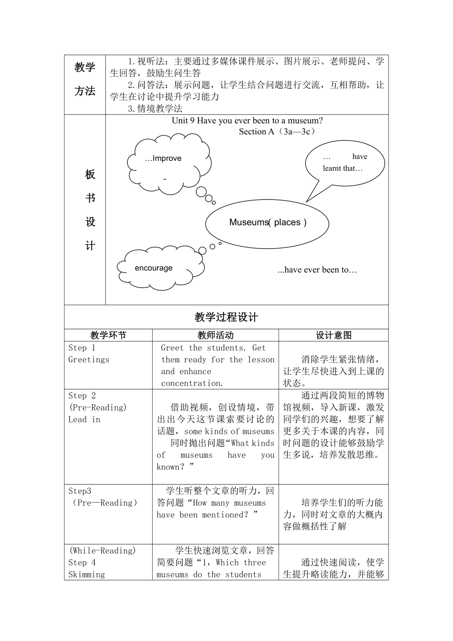 人教版八下-Unit 9 Have you ever been to a museum -Section A 3a—3c-教案、教学设计-市级优课-(配套课件编号：b08fd).docx_第2页