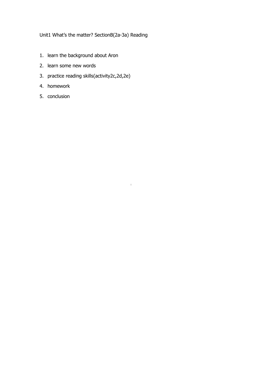 人教版八下-Unit 1 What's the matter -Section B 2a—3b Self check-教案、教学设计-市级优课-(配套课件编号：b4acb).docx_第1页