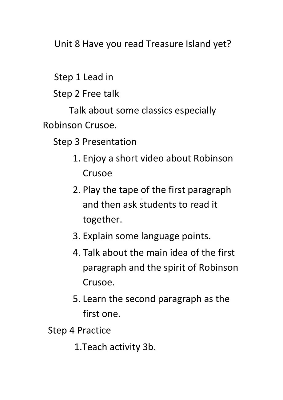 人教版八下-Unit 8 Have you read Treasure Island yet -Section A 3a—3c-教案、教学设计-市级优课-(配套课件编号：70932).docx_第1页