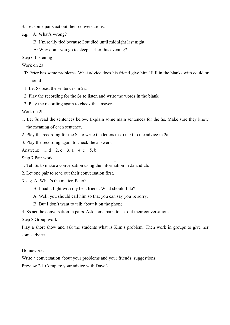 人教版八下-Unit 4 Why don't you talk to your parents -Section A 1a—2d-教案、教学设计-部级优课-(配套课件编号：35389).doc_第2页