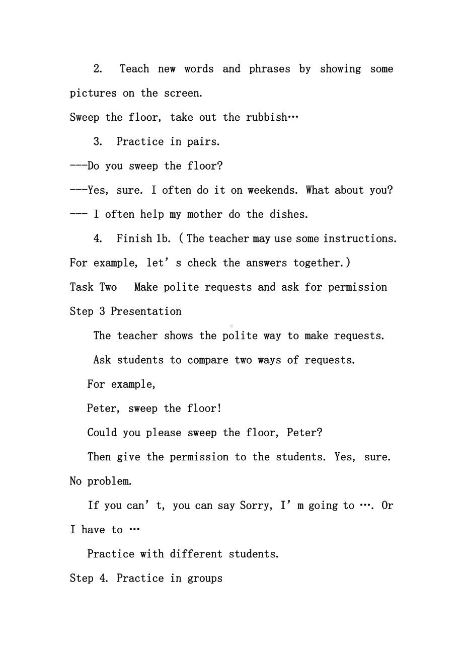 人教版八下-Uuit 3 Could you please clean your room -Section A 1a—2d-教案、教学设计-市级优课-(配套课件编号：70fa8).doc_第3页