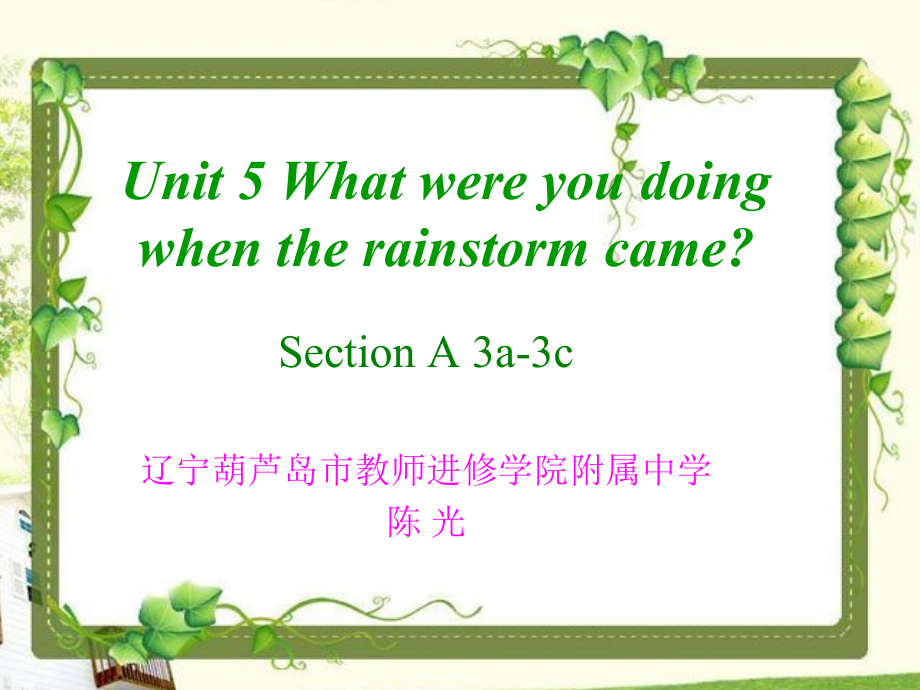 人教版八下-Unit 5 what were you doing when the rainstorm came -Section A 3a—3c-ppt课件-(含教案+素材)-市级优课-(编号：402af).zip