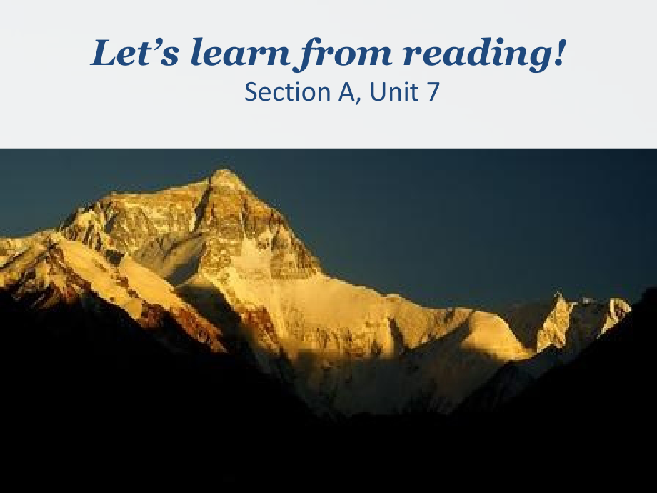 人教版八下-Unit 7 what's the highest mountain in the world -Section A 3a—3c-ppt课件-(含教案+视频)-部级优课-(编号：40977).zip