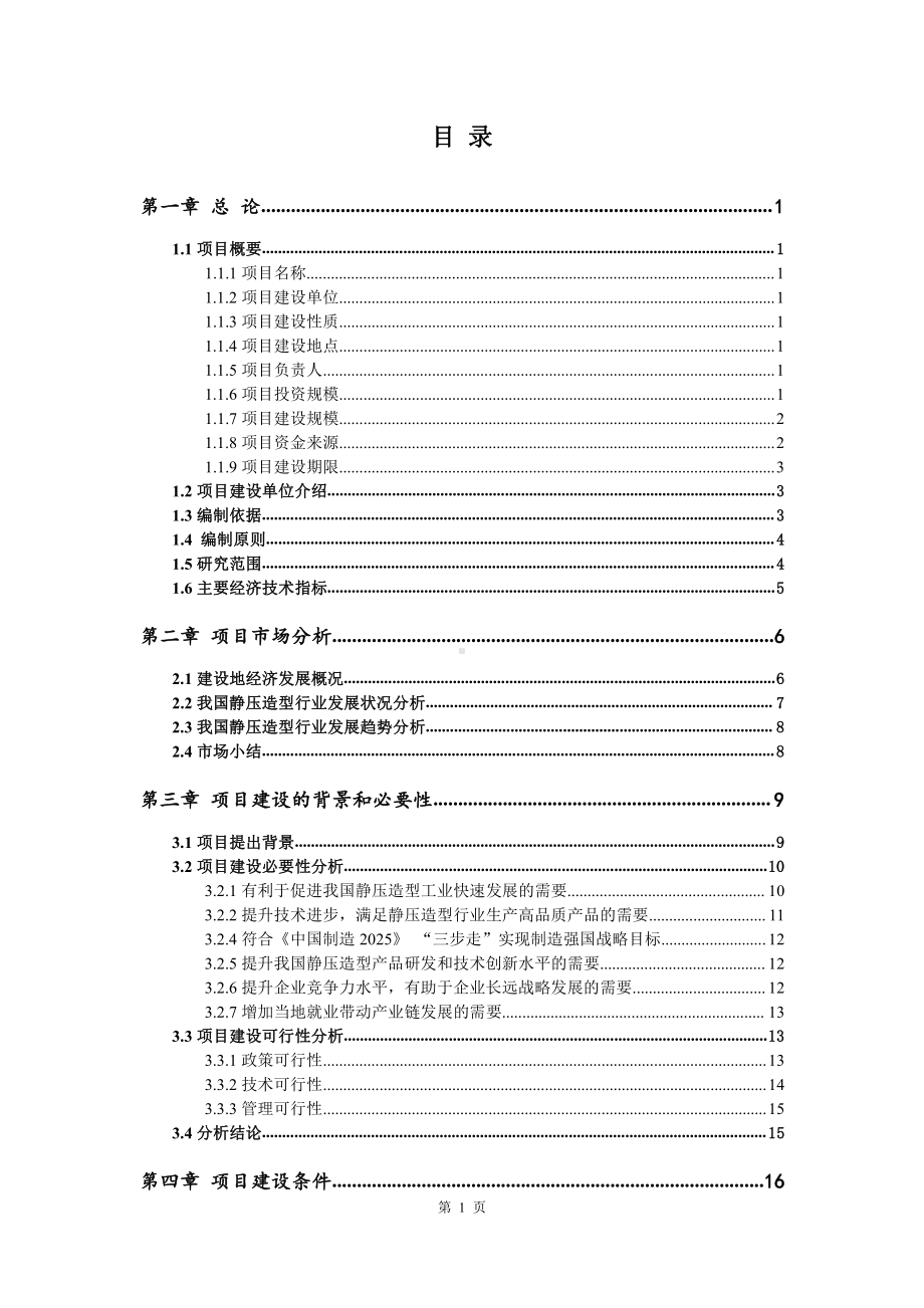 静压造型生产建设项目可行性研究报告.doc_第2页