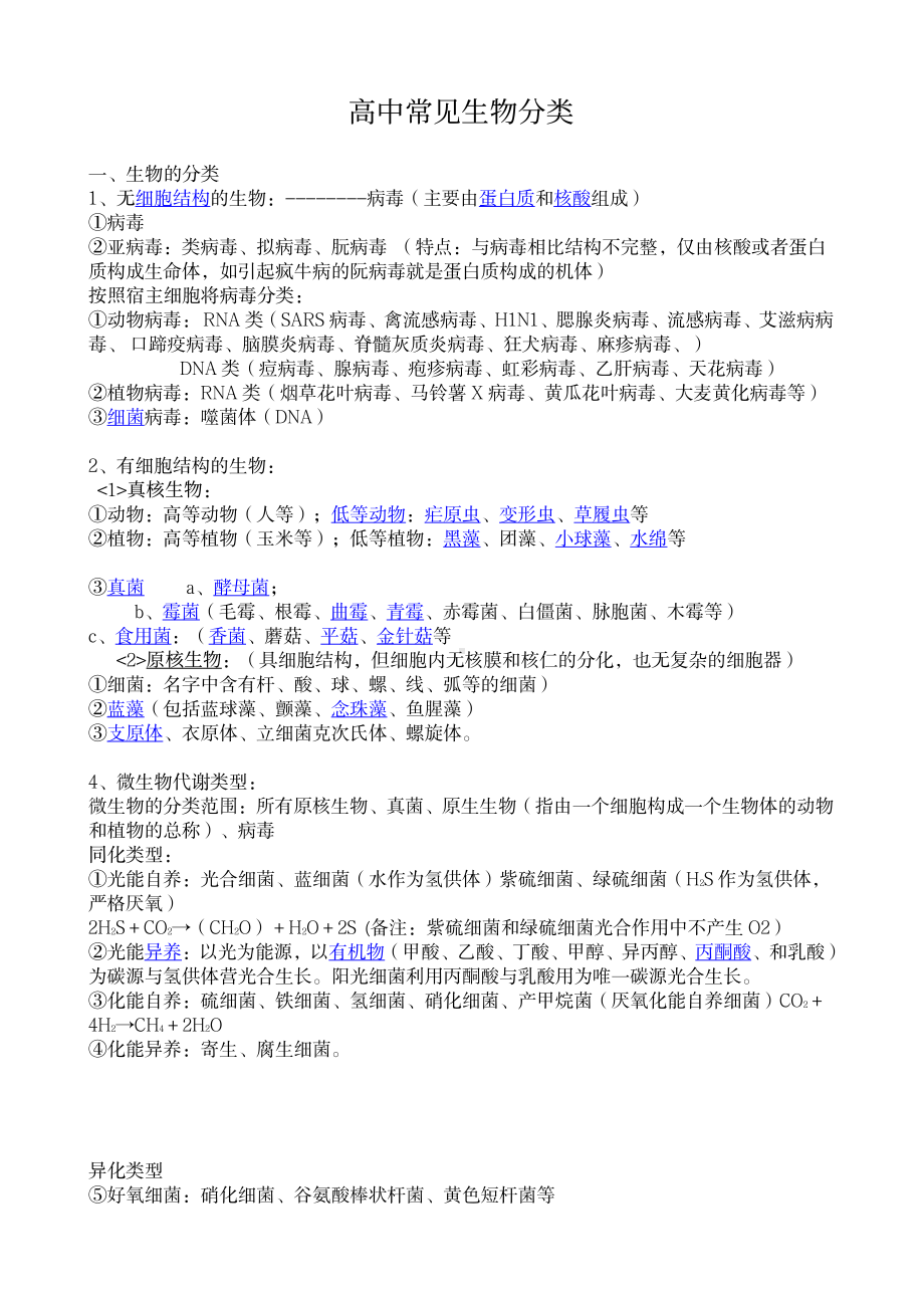 （高中精品资料）高中生物常见的生物分类-.pdf_第1页