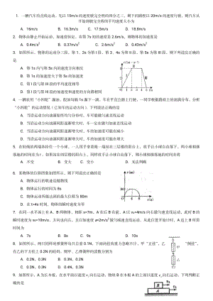 （高中精品资料）高一物理必修一试题及答案.pdf