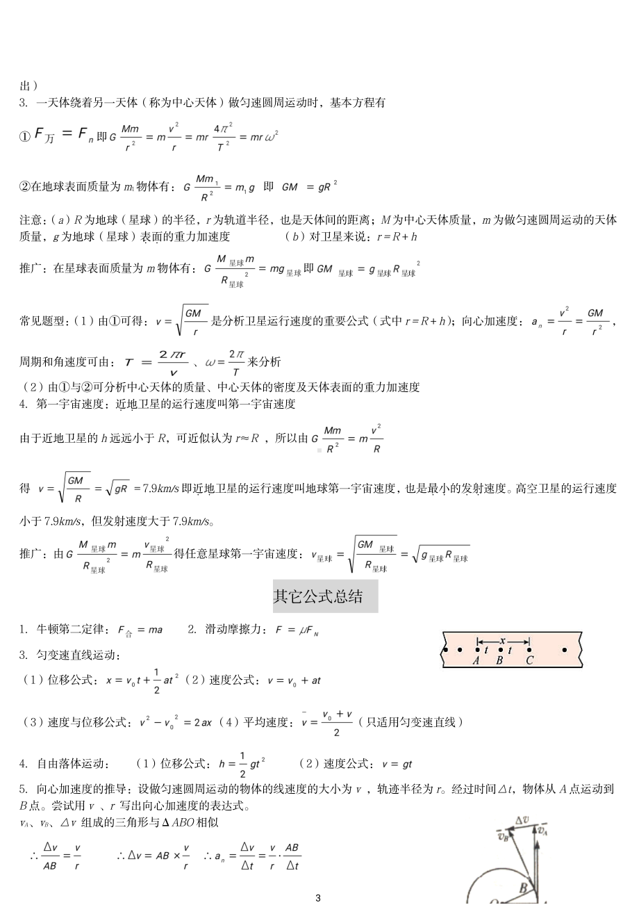 （高中精品资料）高中物理必修二所有公式汇总.pdf_第3页