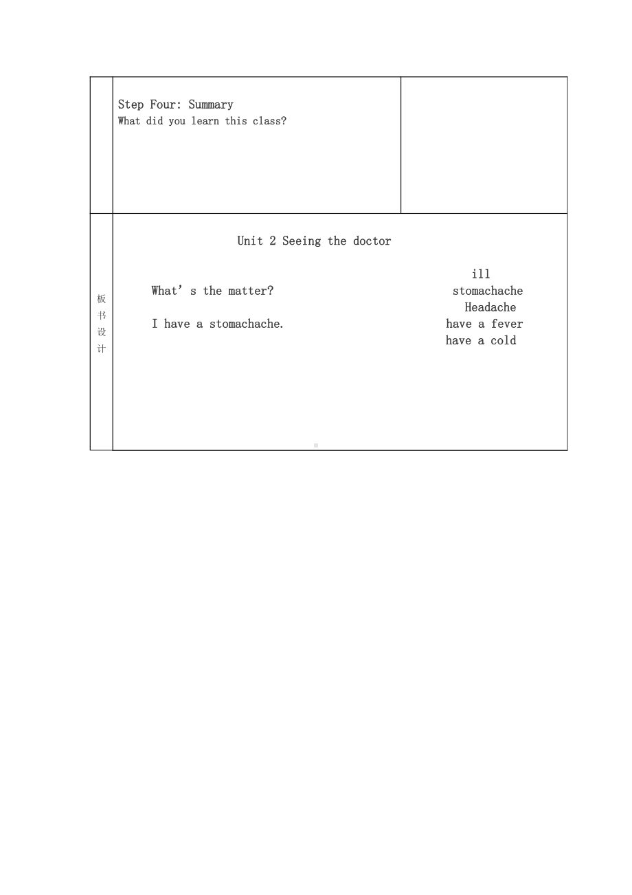 辽宁师大版六下英语Unit 2 Seeing the doctor-教案、教学设计-市级优课-(配套课件编号：10699).docx_第2页