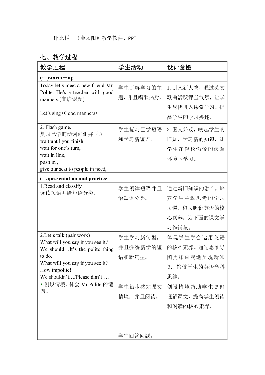 教科版（广州）六下Module 4 Good manners-Unit 7 It’s the polite thing to do-Let's talk-教案、教学设计-公开课-(配套课件编号：c0368).docx_第3页