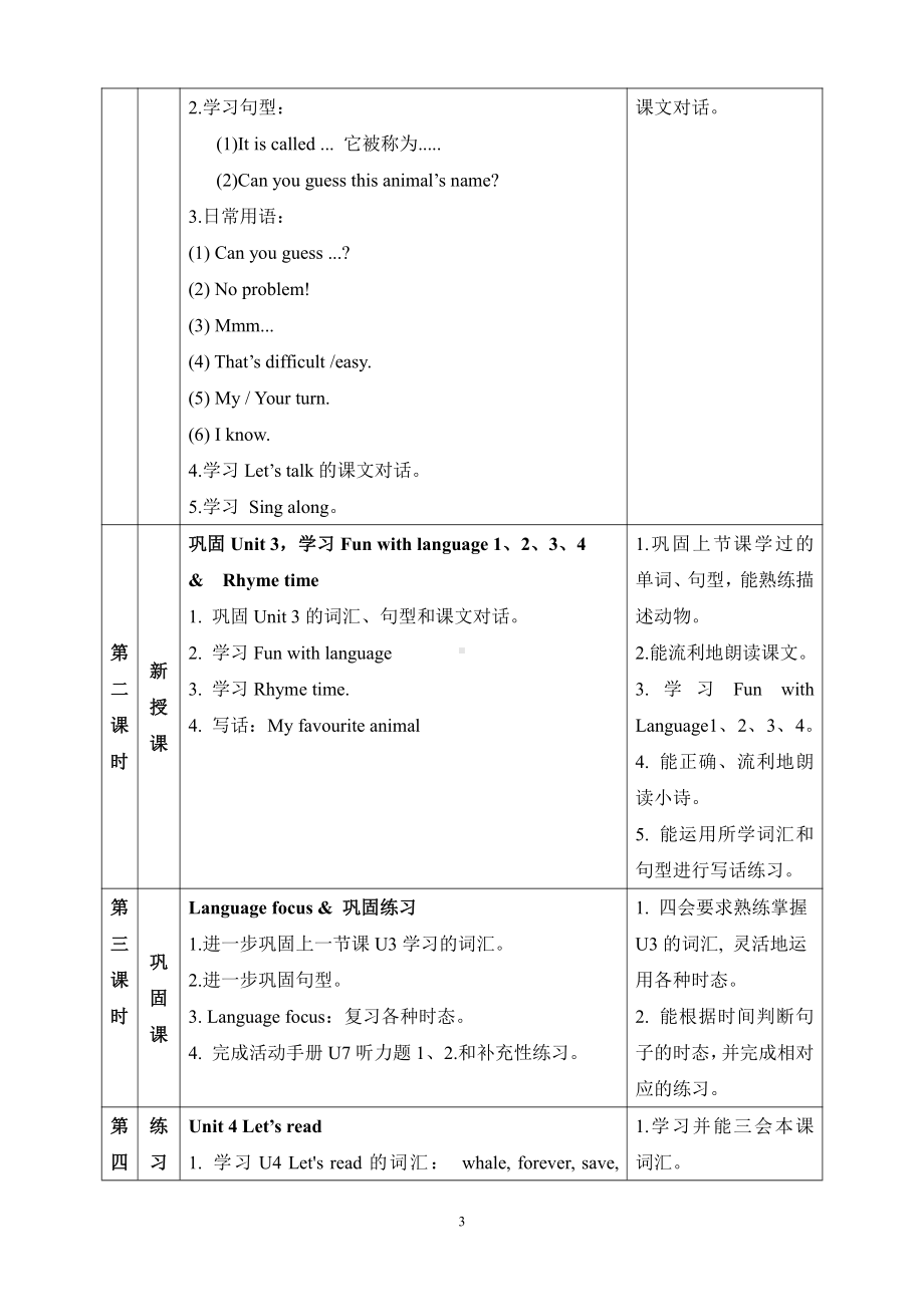 教科版（广州）六下Module 2 Animals-Unit 3 What animal is it-Fun with language-教案、教学设计--(配套课件编号：50662).doc_第3页