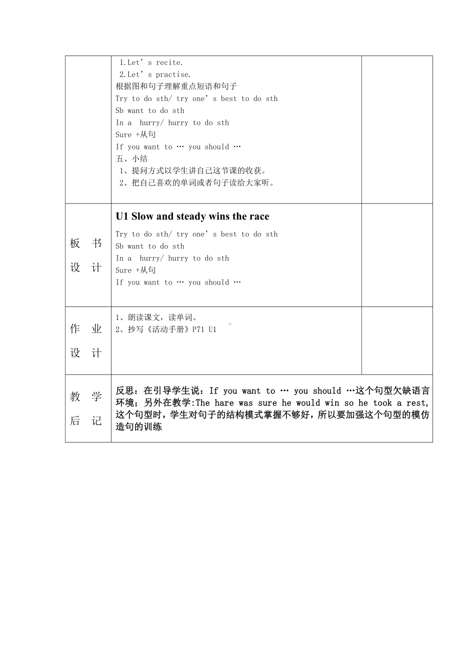 教科版（广州）六下Module 1 Stories-Unit 1 Slow and steady wins the race-Fun with language-教案、教学设计--(配套课件编号：f1405).docx_第2页