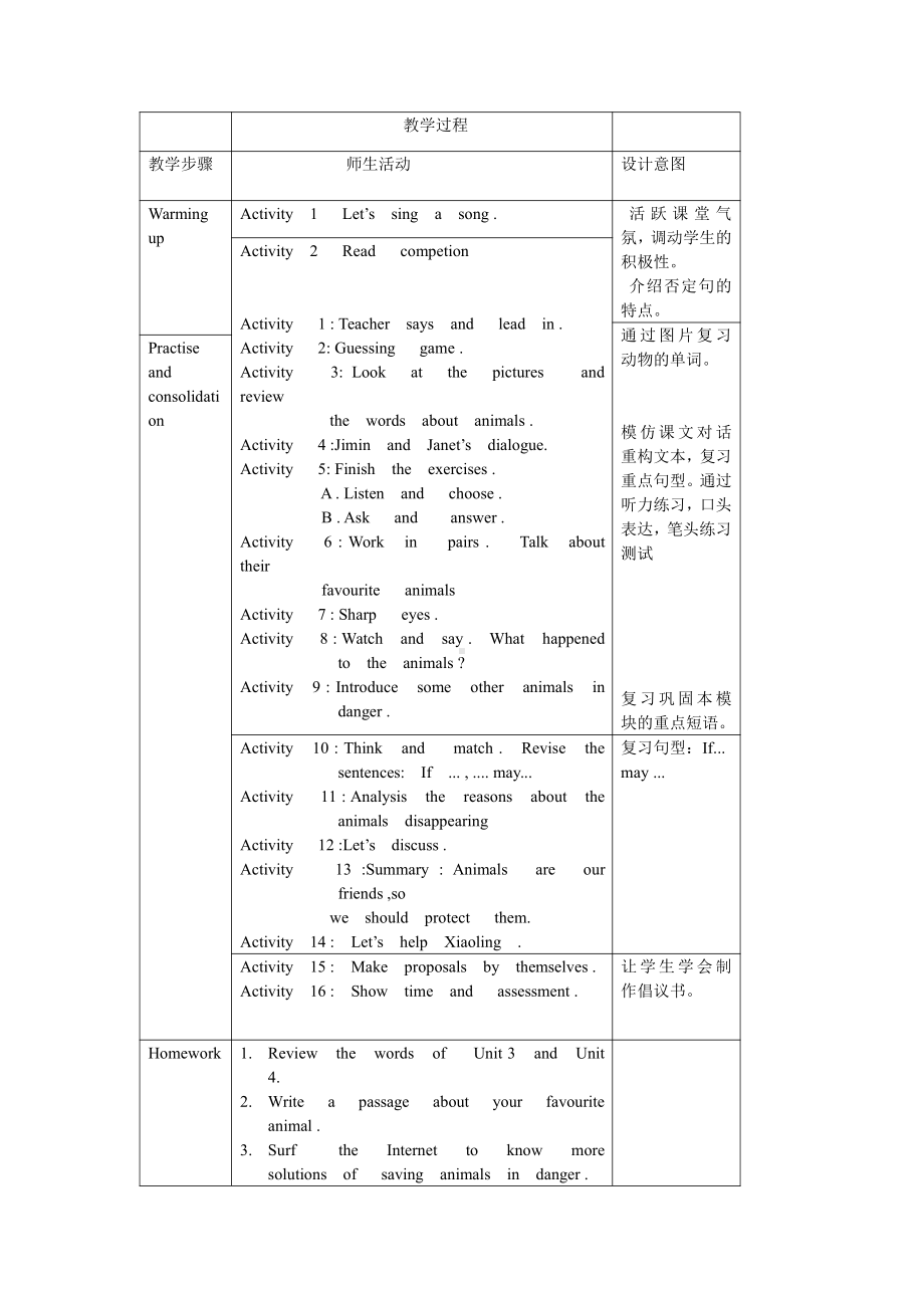 教科版（广州）六下Module 2 Animals-Unit 3 What animal is it-Language focus-教案、教学设计--(配套课件编号：304ca).doc_第1页