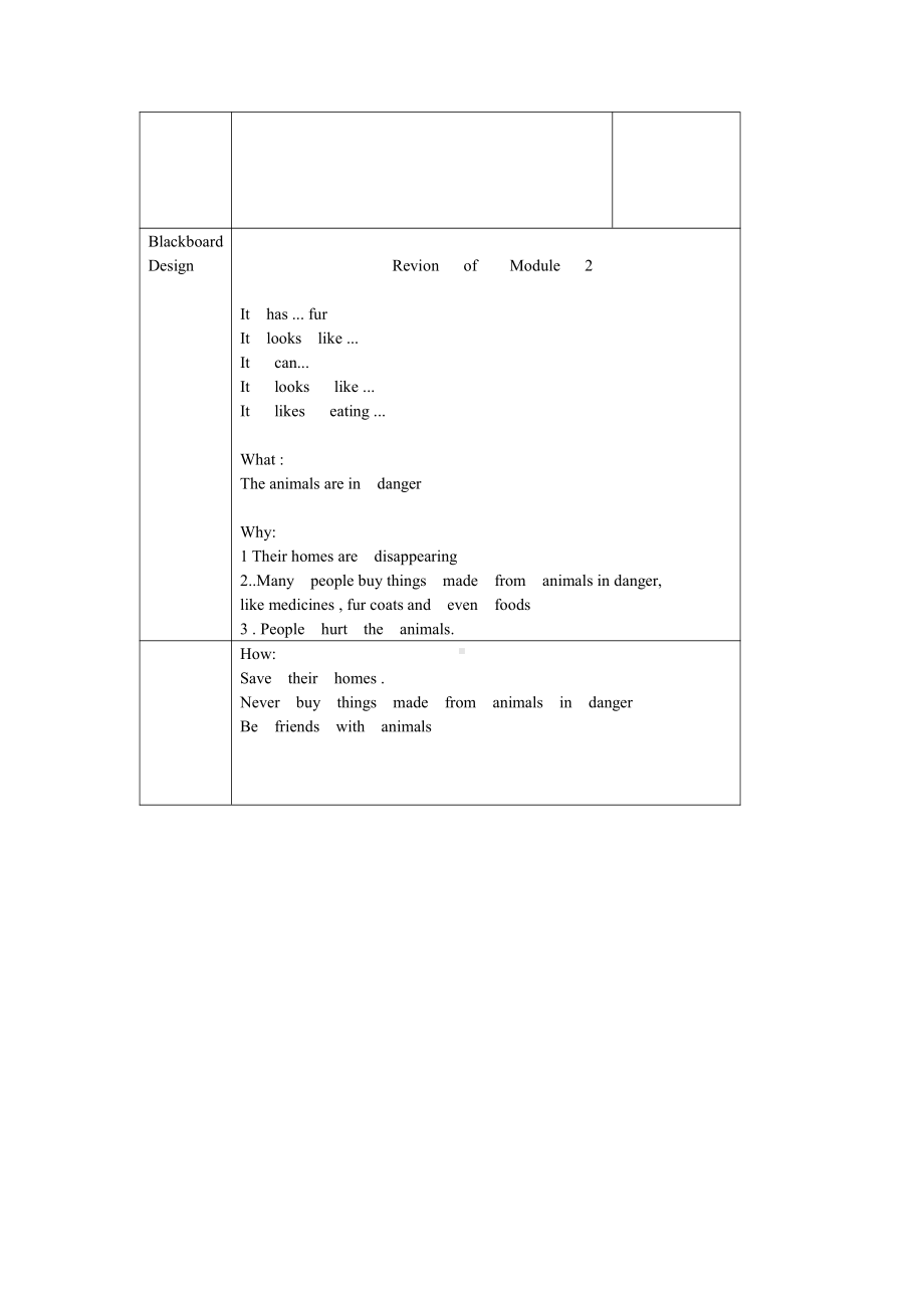 教科版（广州）六下Module 2 Animals-Unit 3 What animal is it-Language focus-教案、教学设计--(配套课件编号：304ca).doc_第2页