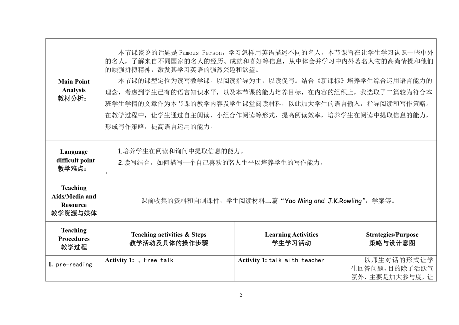 教科版（广州）六下Module 6 Let’s look back-教案、教学设计--(配套课件编号：7074b).doc_第2页