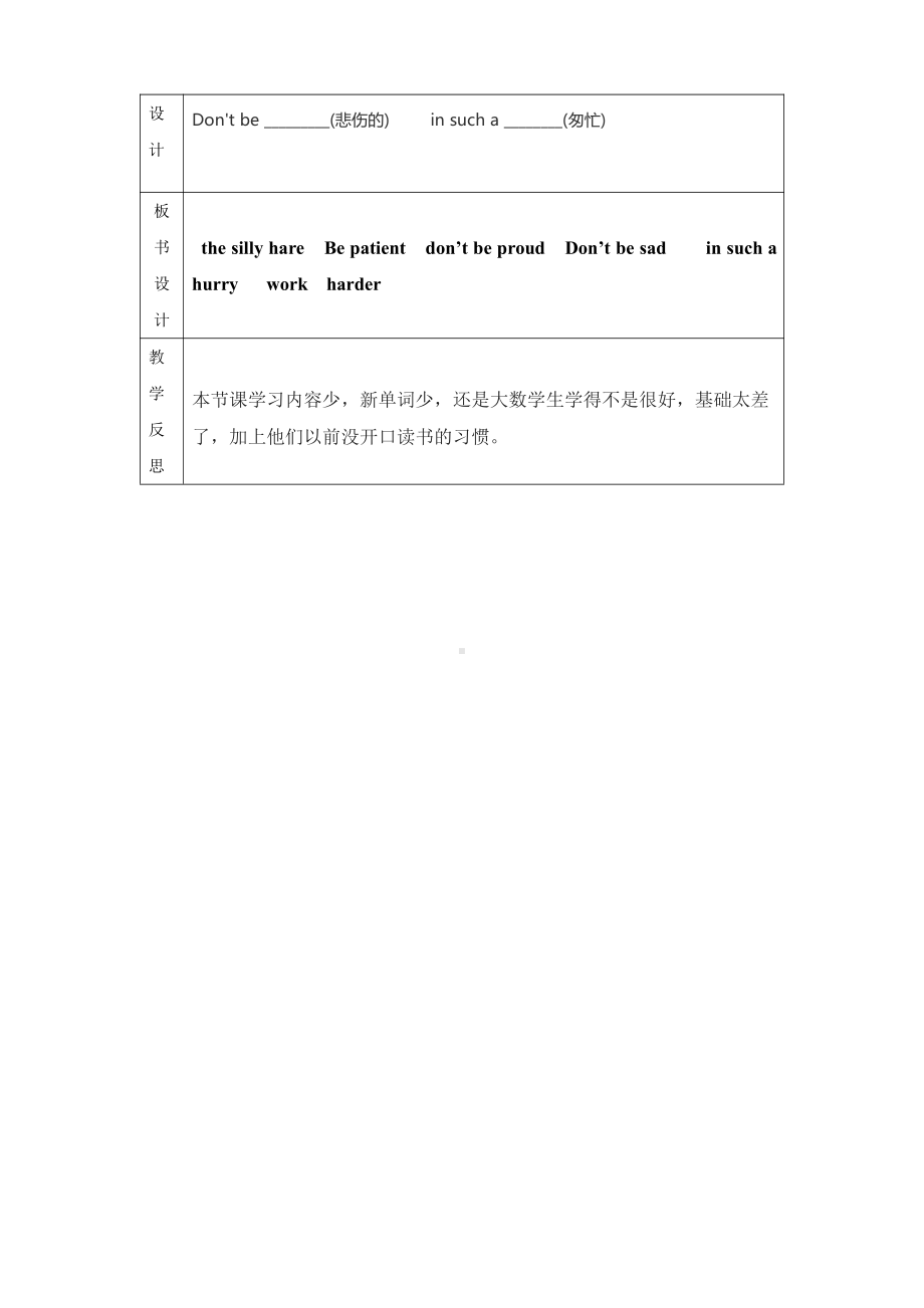 教科版（广州）六下Module 1 Stories-Unit 1 Slow and steady wins the race-Let's talk-教案、教学设计--(配套课件编号：2062f).docx_第2页