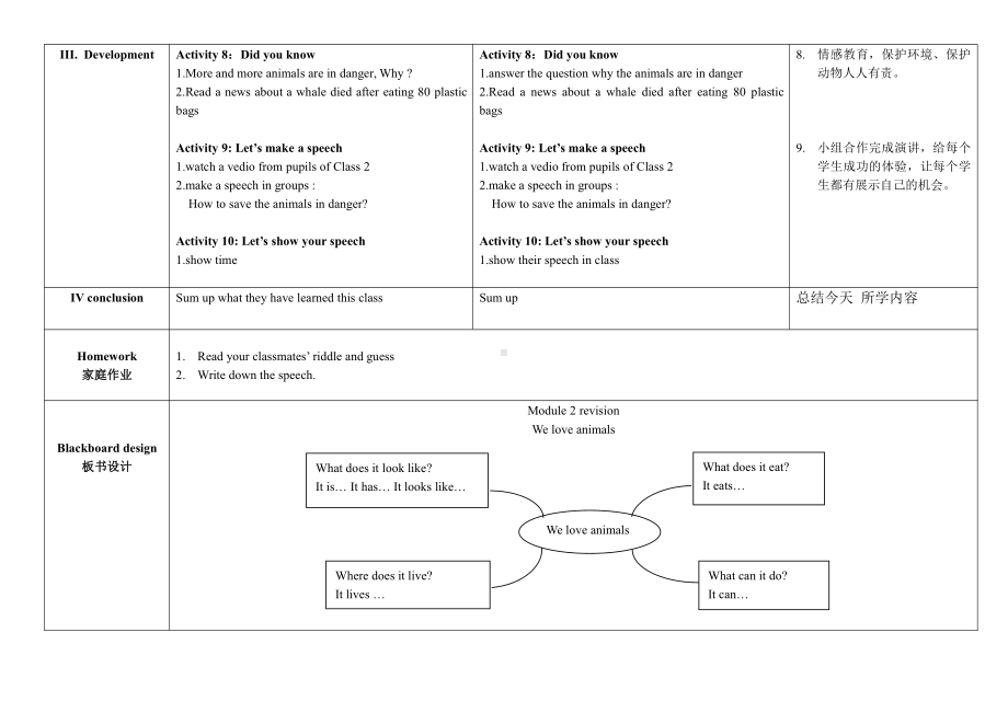 教科版（广州）六下Module 6 Let’s look back-教案、教学设计--(配套课件编号：601fa).doc_第3页