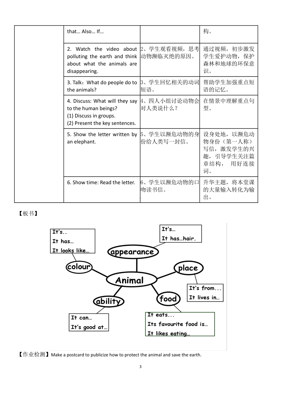 教科版（广州）六下Module 2 Animals-Unit 4 We can save the animals-Fun with language-教案、教学设计--(配套课件编号：f04af).doc_第3页