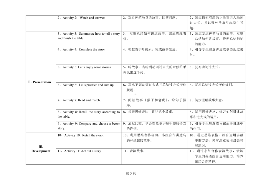 教科版（广州）六下Module 1 Stories-Unit 1 Slow and steady wins the race-Fun with language-教案、教学设计--(配套课件编号：90307).doc_第3页