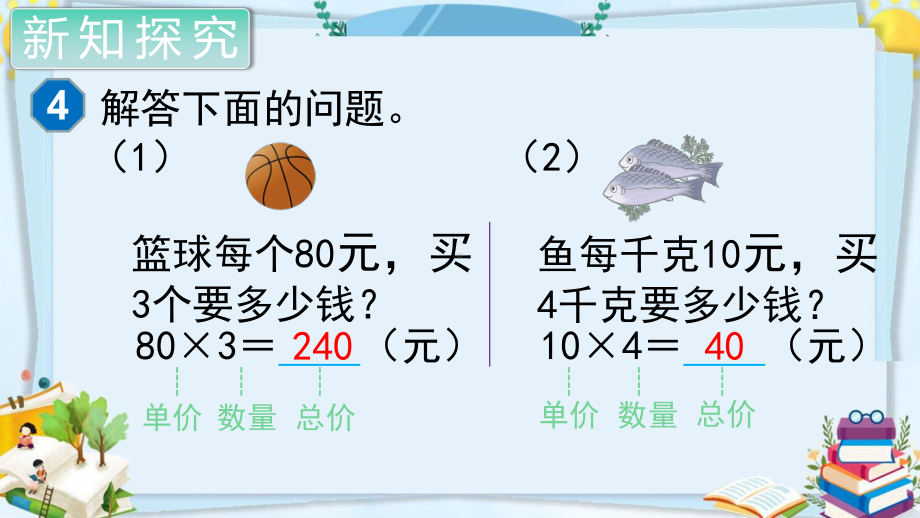 四年级数学上册精品课件《三位数乘两位数单价、数量和总价》人教部编版PPT.pptx_第3页