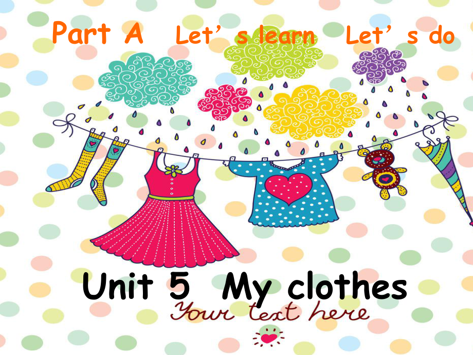 四年级英语下册课件-Unit 5 My clothes (A Let’s learn)人教PEP版.ppt_第1页