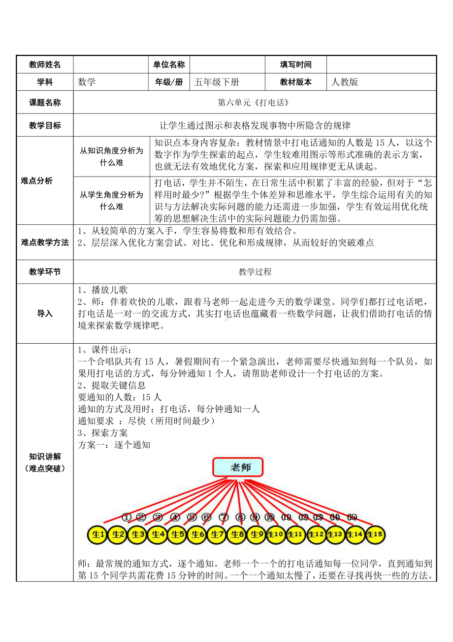 五年级数学下册教案-打电话（人教版）(6).docx_第1页