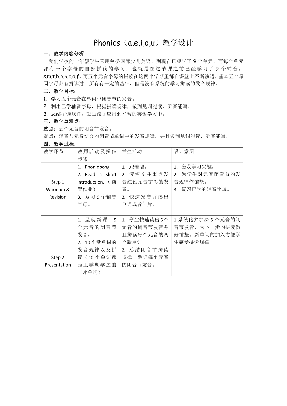 人教版（新起点）一年级下册Unit 6 Clothes-lesson 2-教案、教学设计--(配套课件编号：601bd).docx_第1页