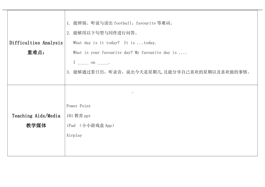 人教版（新起点）二年级下册英语Unit 6 My Week-Review & Rewards-教案、教学设计--(配套课件编号：708f5).docx_第3页