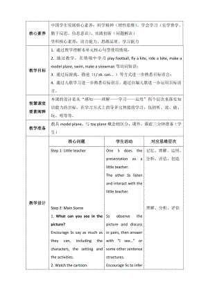 人教版（新起点）二年级下册英语Unit 1 Playtime-lesson 1-教案、教学设计--(配套课件编号：10c0b).doc