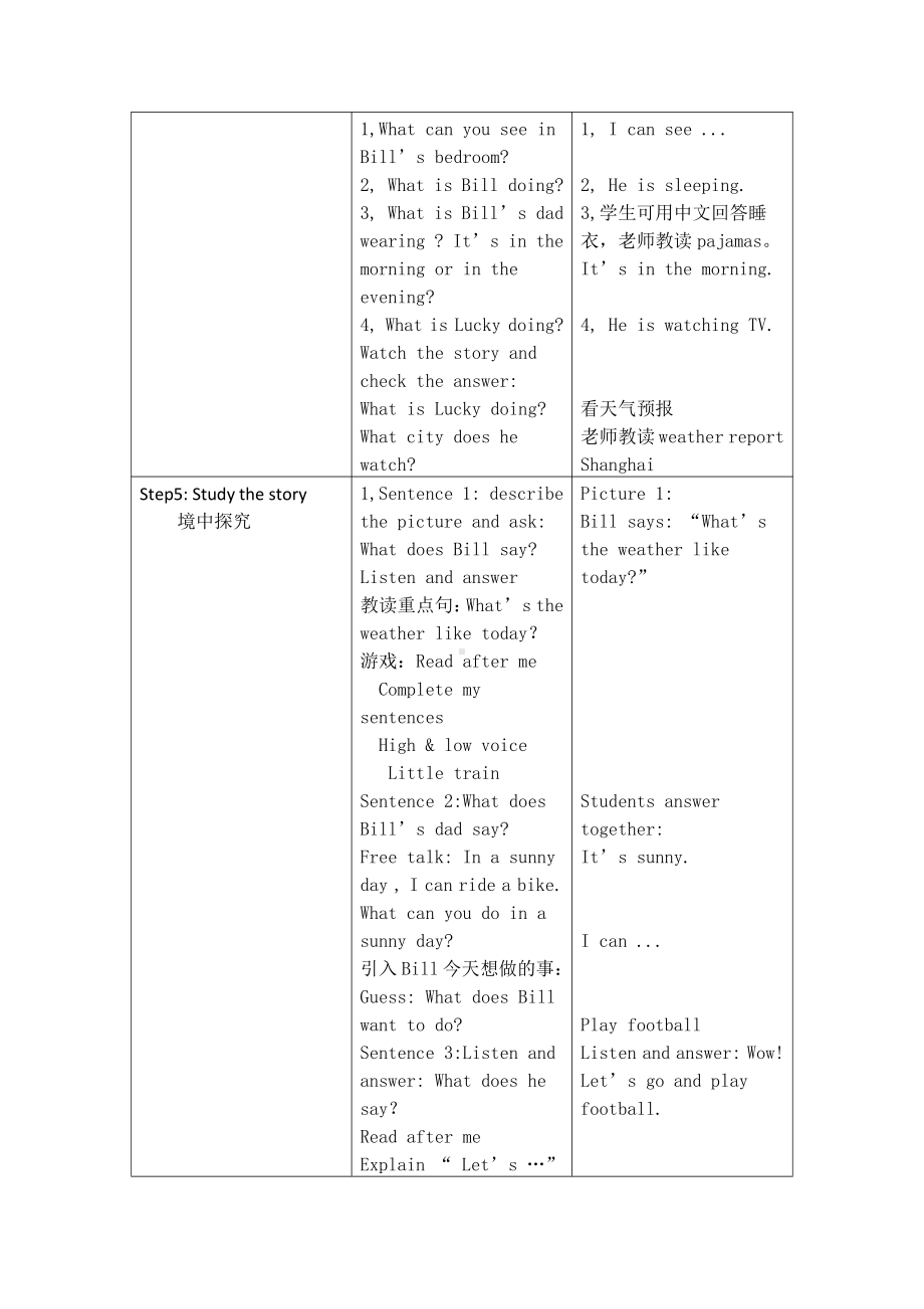 人教版（新起点）二年级下册英语Unit 2 Weather-lesson 2-教案、教学设计--(配套课件编号：a0949).doc_第3页