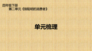 人教部编版四年级下册道德与法治单元梳理第二单元《做个聪明的消费者》ppt课件.pptx