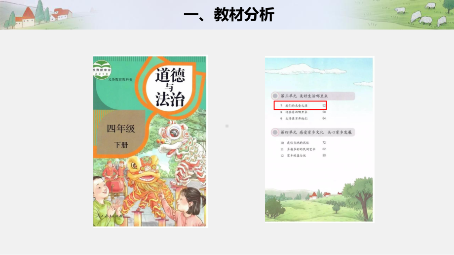 人教部编版四年级下册道德与法治7 我们的衣食之源 第一课时 说课ppt课件.pptx_第2页