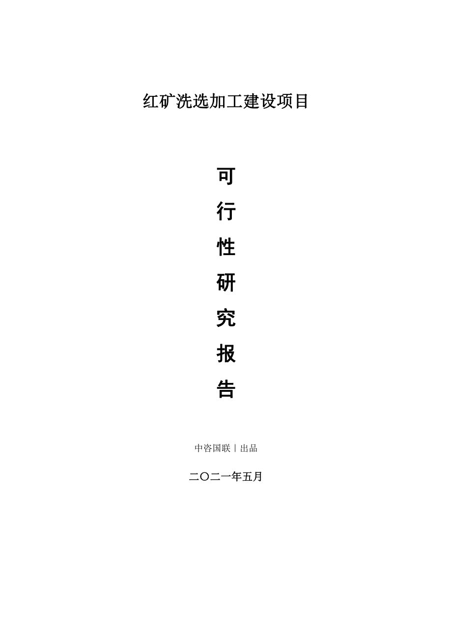 红矿洗选加工建设项目可行性研究报告.doc_第1页