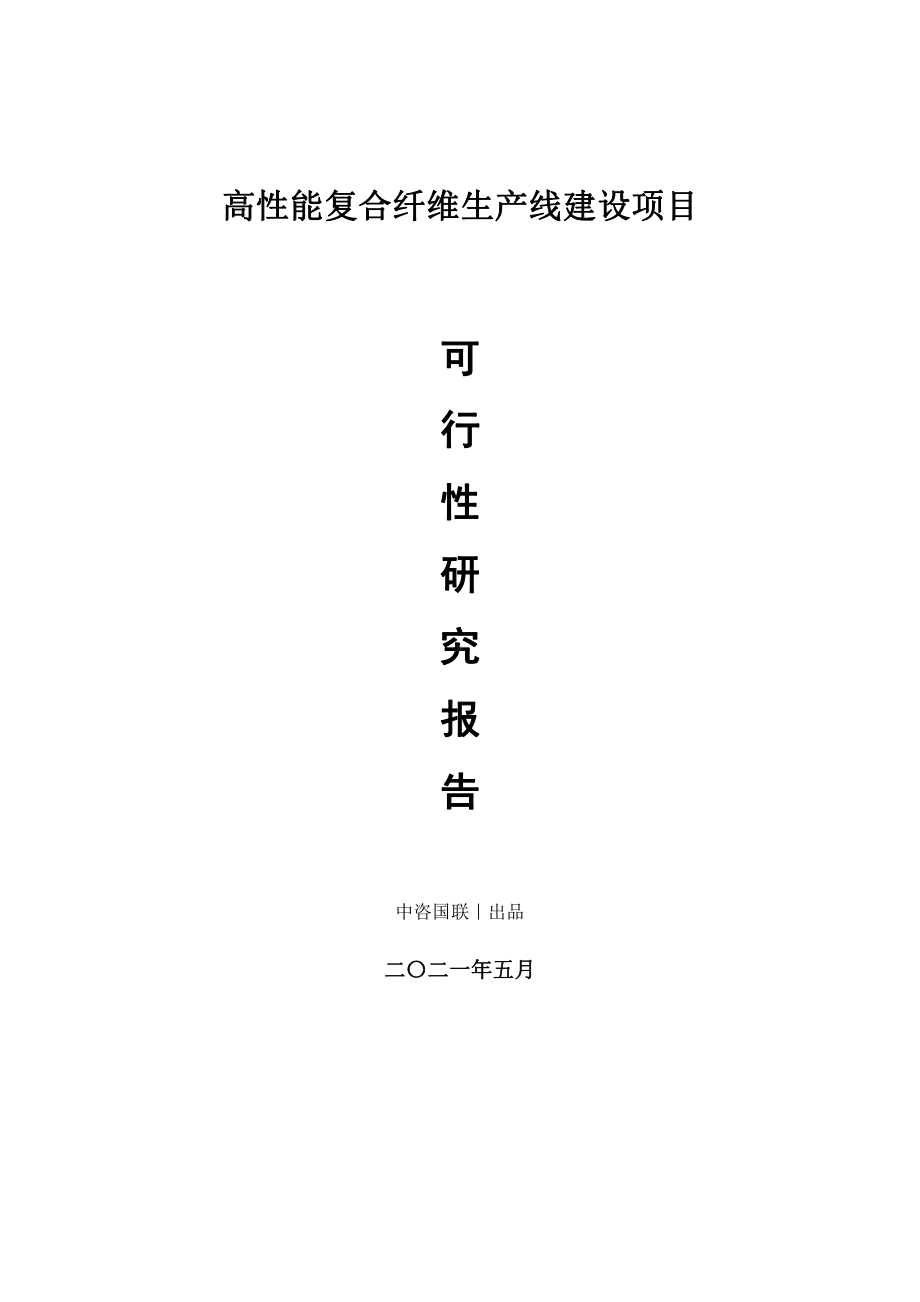 高性能复合纤维生产建设项目可行性研究报告.doc_第1页