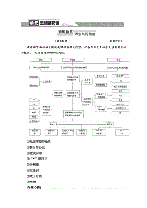 （新教材）2022版鲁教版高中地理必修第一册学案：第3单元 从圈层作用看地貌与土壤 单元总结探究课 （含答案）.doc