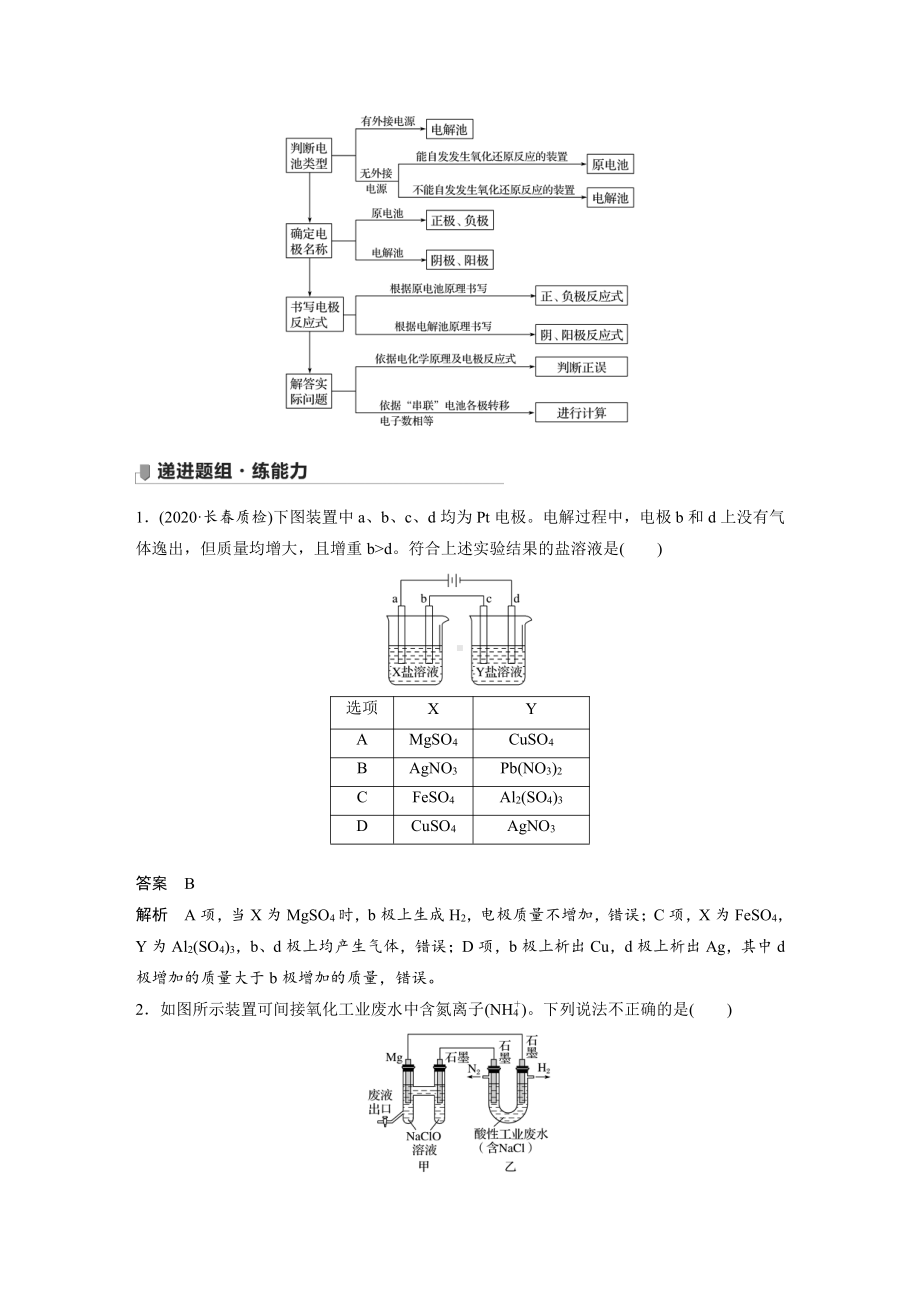 第六章 第32讲　多池、多室的电化学装置 （2022版 步步高 大一轮 化学复习 人教版全国Ⅲ（桂贵云川藏））.docx_第2页