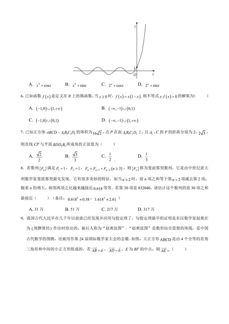 理科数学-2021年高考考前押题密卷（课标全国卷）（考试版+全解全析）.doc_第2页