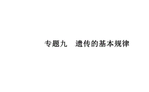 （新教材）2022年高中生物人教版学业水平合格考试复习课件：专题九 遗传的基本规律.PPT