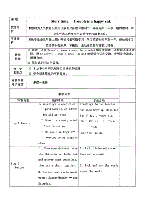 人教版（新起点）三下Unit 6 My Home-Story Time-教案、教学设计--(配套课件编号：a04dd).doc