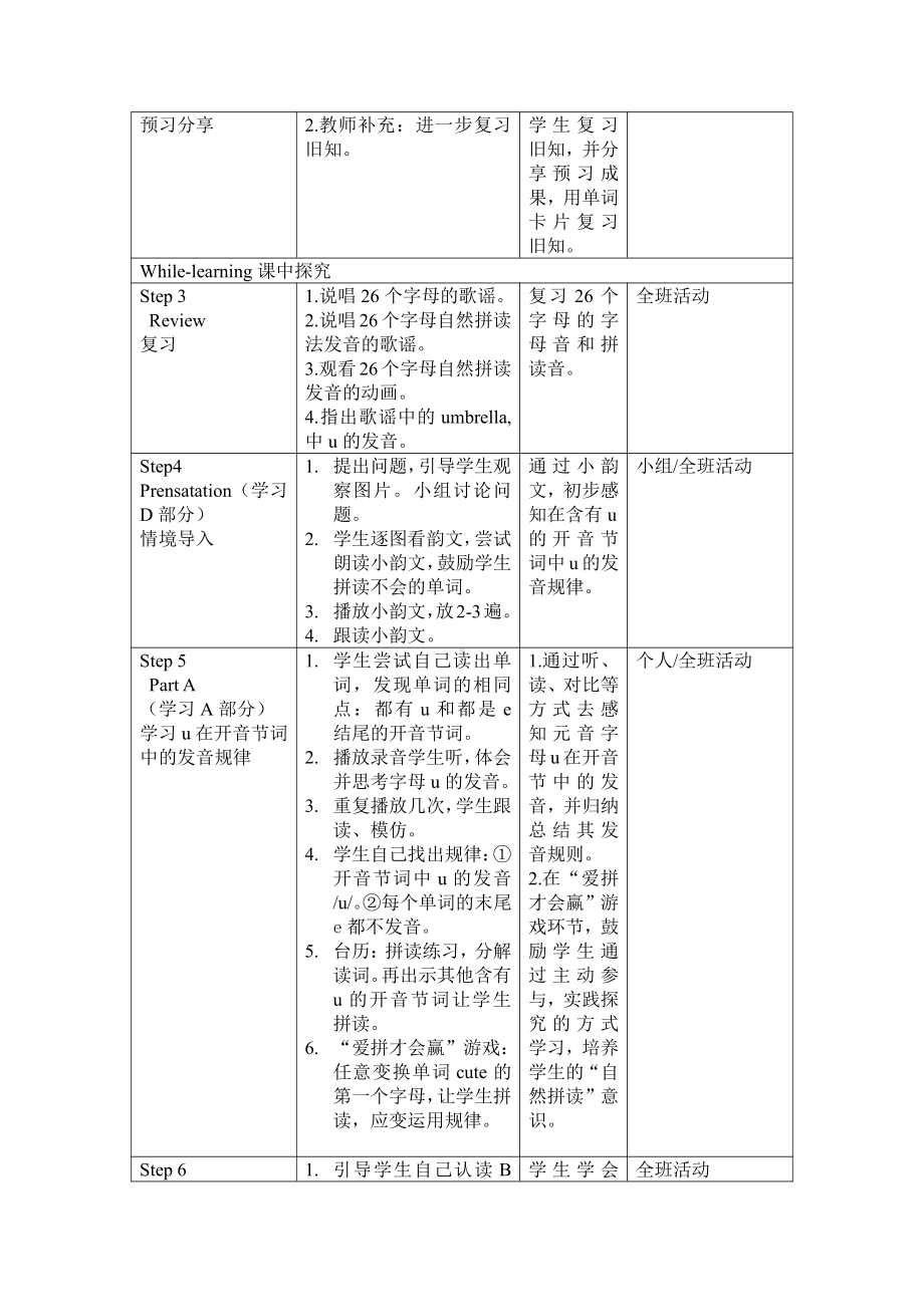 人教版（新起点）三下Unit 4 My Family-Let’s Spell-教案、教学设计--(配套课件编号：a2827).doc_第2页