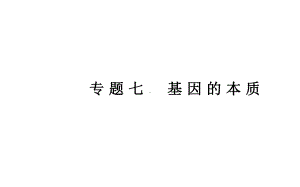 （新教材）2022年高中生物人教版学业水平合格考试复习课件：专题七 基因的本质.PPT