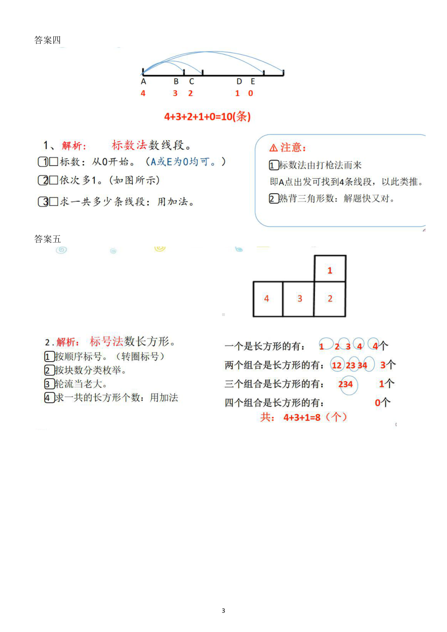 小学数学一年级下册《认识图形和填数字》练习（奥数）（附答案解析）.docx_第3页