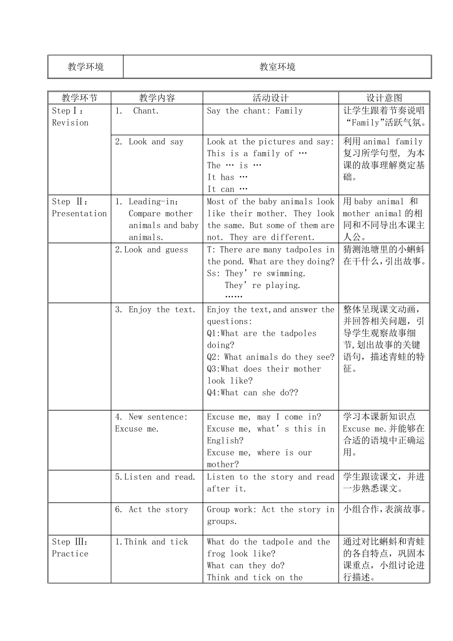 人教版（新起点）三下Unit 4 My Family-Story Time-教案、教学设计-省级优课-(配套课件编号：807a5).doc_第2页