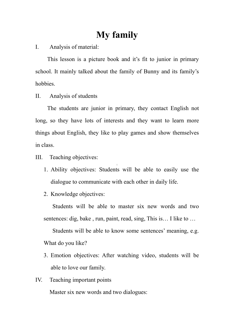 人教版（新起点）三下Unit 4 My Family-Lesson 3-教案、教学设计-市级优课-(配套课件编号：8027a).doc_第1页