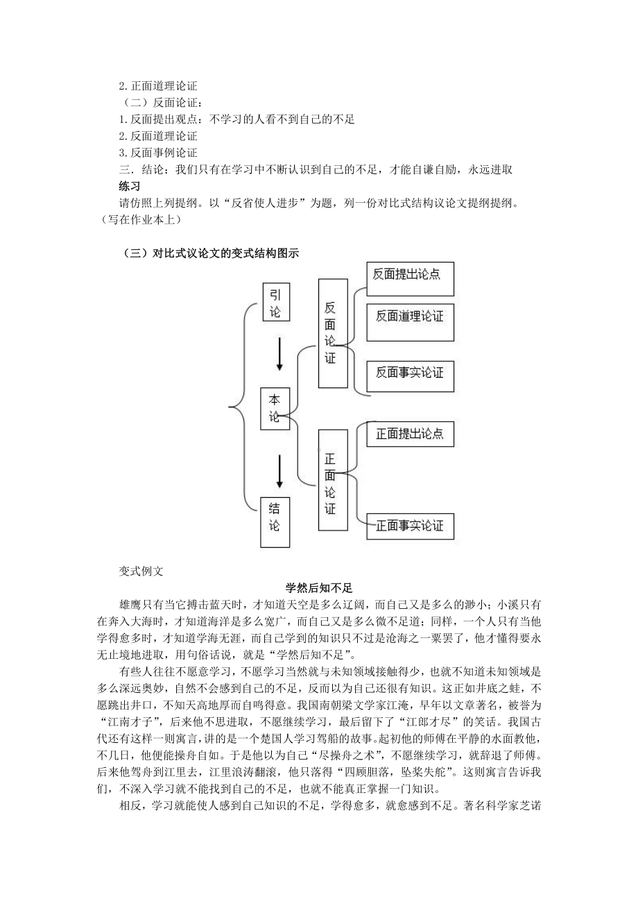 对比式结构议论文写作训练及例文10篇(练习版).docx_第2页