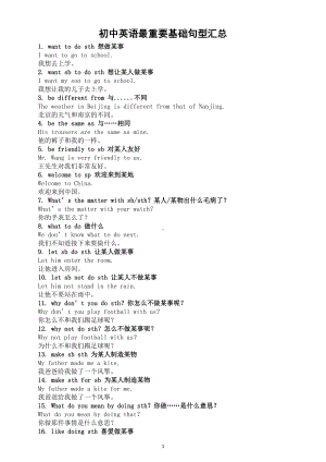 初中英语最重要基础句型汇总（共100个掌握住轻松得115）.doc