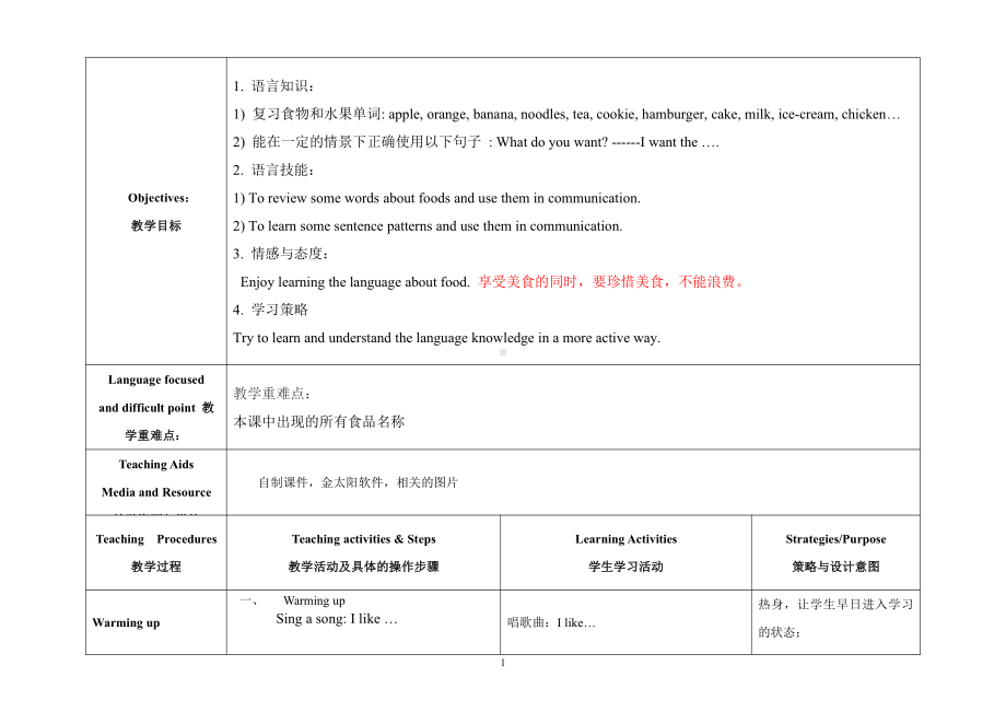 教科版三下Module 4 Fruits-Unit 7 May I have some grapes -Fun with language-教案、教学设计--(配套课件编号：20c34).doc_第1页