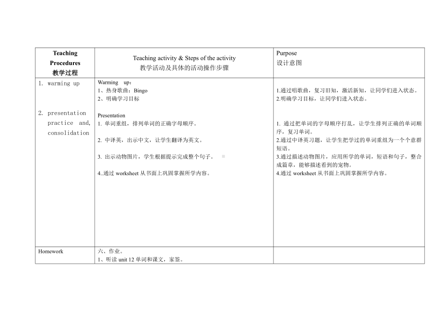 教科版三下Module 6 Pets-Unit 12 Whose rabbits are these -Did you know& Self-assessment-教案、教学设计--(配套课件编号：01fdf).docx_第2页