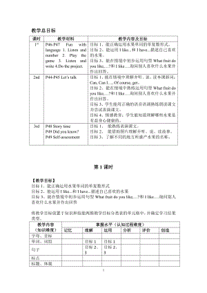 教科版三下Module 4 Fruits-Unit 8 Apples are good for us-Fun with language-教案、教学设计--(配套课件编号：70b8c).docx