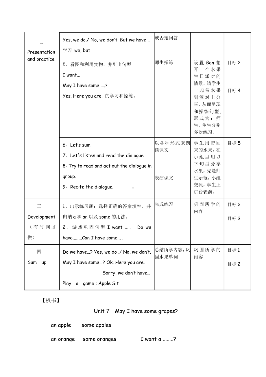 教科版三下Module 4 Fruits-Unit 7 May I have some grapes -Let's talk-教案、教学设计-公开课-(配套课件编号：601f8).docx_第3页